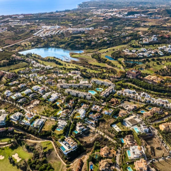 Los Flamingos area birdview in Estepona